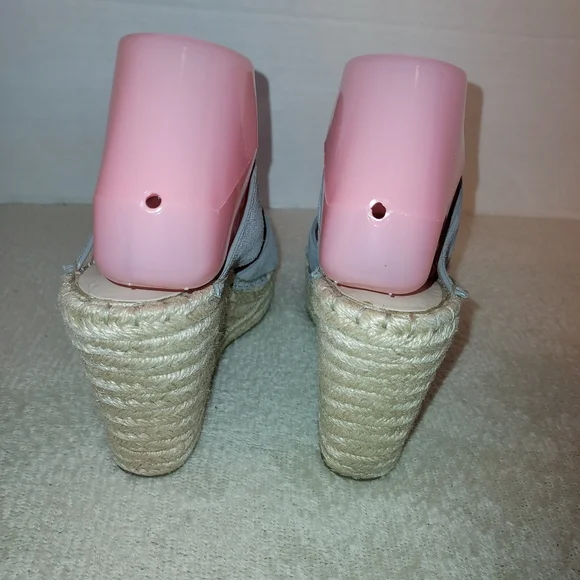 Kenneth Cole New York Olivia X-Band Grey Espadrille Wedge Sandal size 7 - Picture 4 of 8